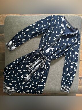Boden Floral Eva Long Sleeve Dress Size 12 Long
